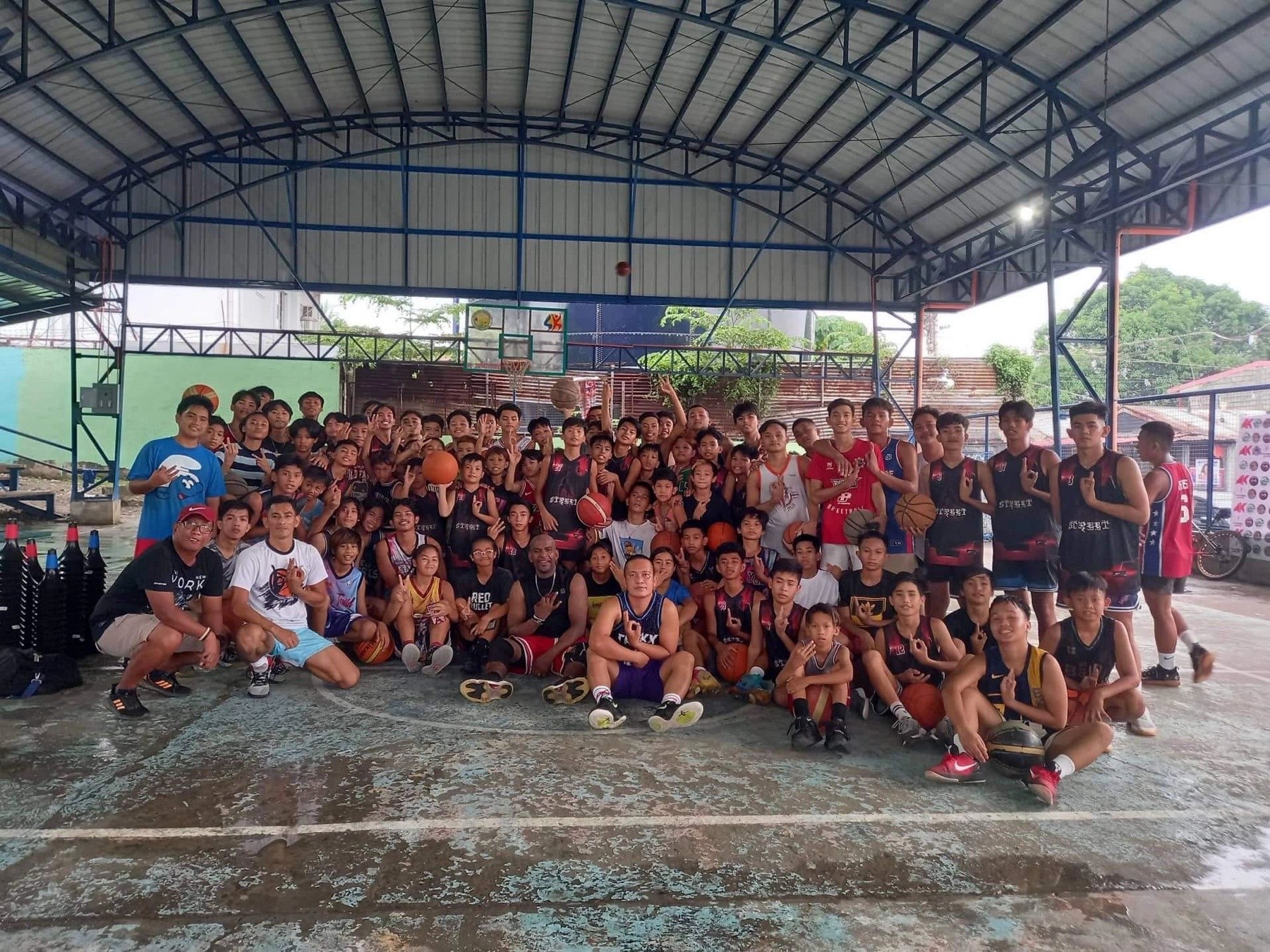 Street Ballers camp on a covered court