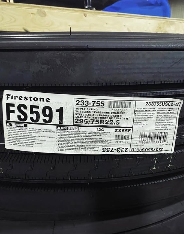 Firestone FS591 commercial truck tire in stock