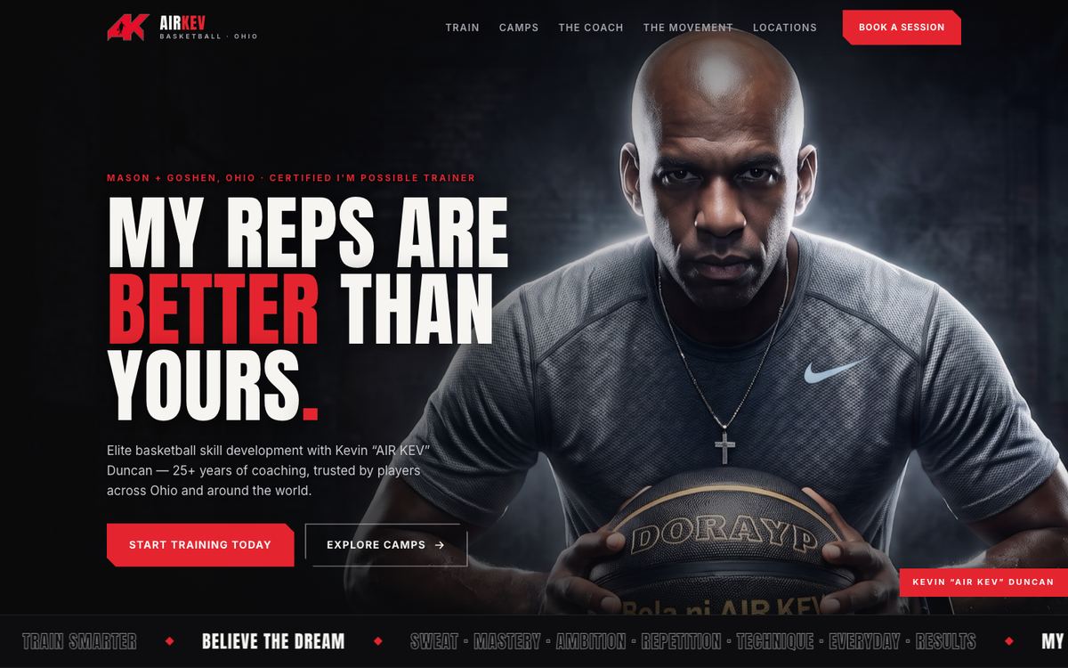 AIR KEV Basketball concept site