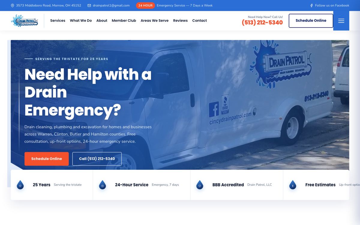 Drain Patrol Plumbing concept site