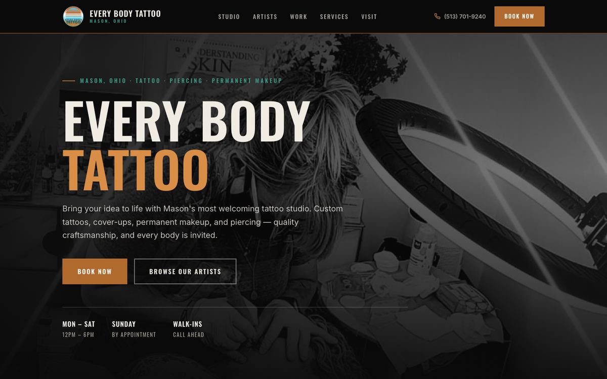 Every Body Tattoo concept site