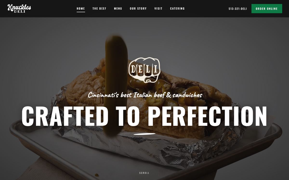 Knuckles Deli concept site