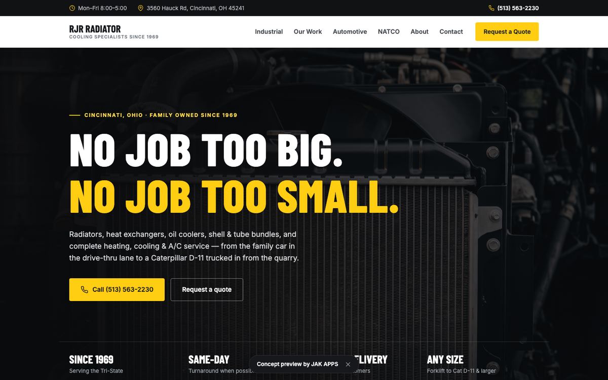 RJR Radiator concept site