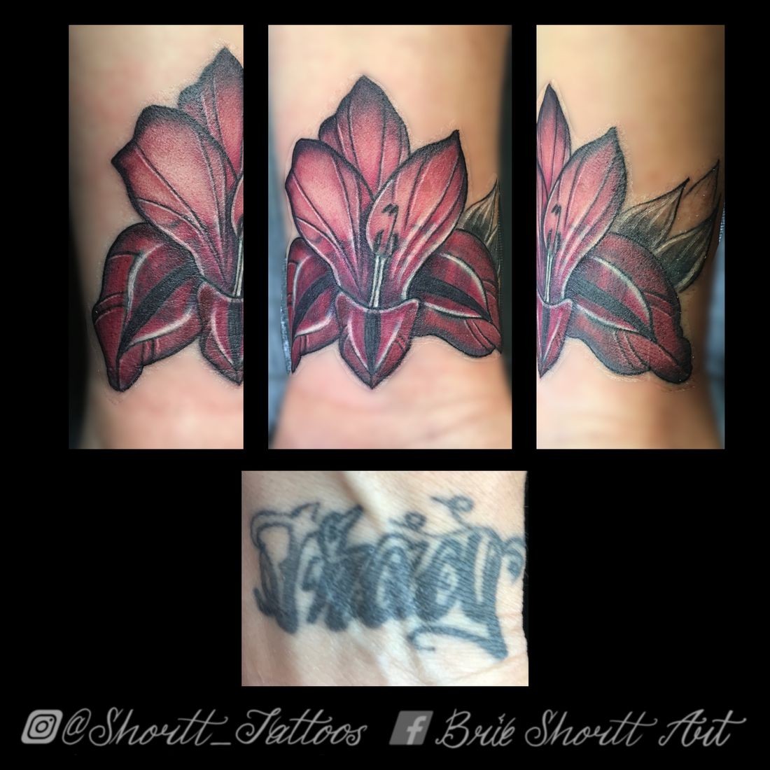 Magnolia cover-up tattoo