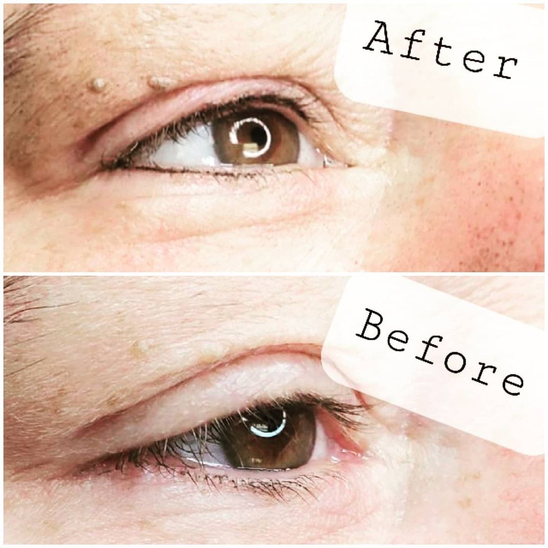 Permanent eyeliner detail