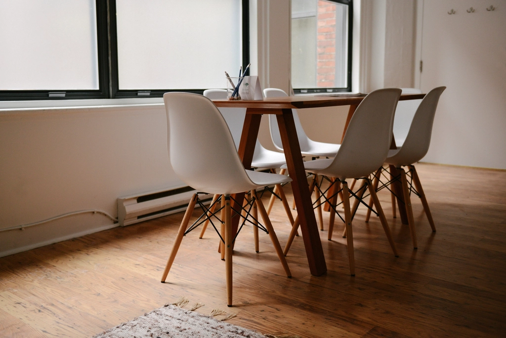 Warm hardwood floor in a modern interior