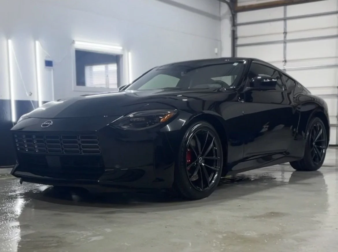 Blacked-out Nissan Z freshly ceramic coated