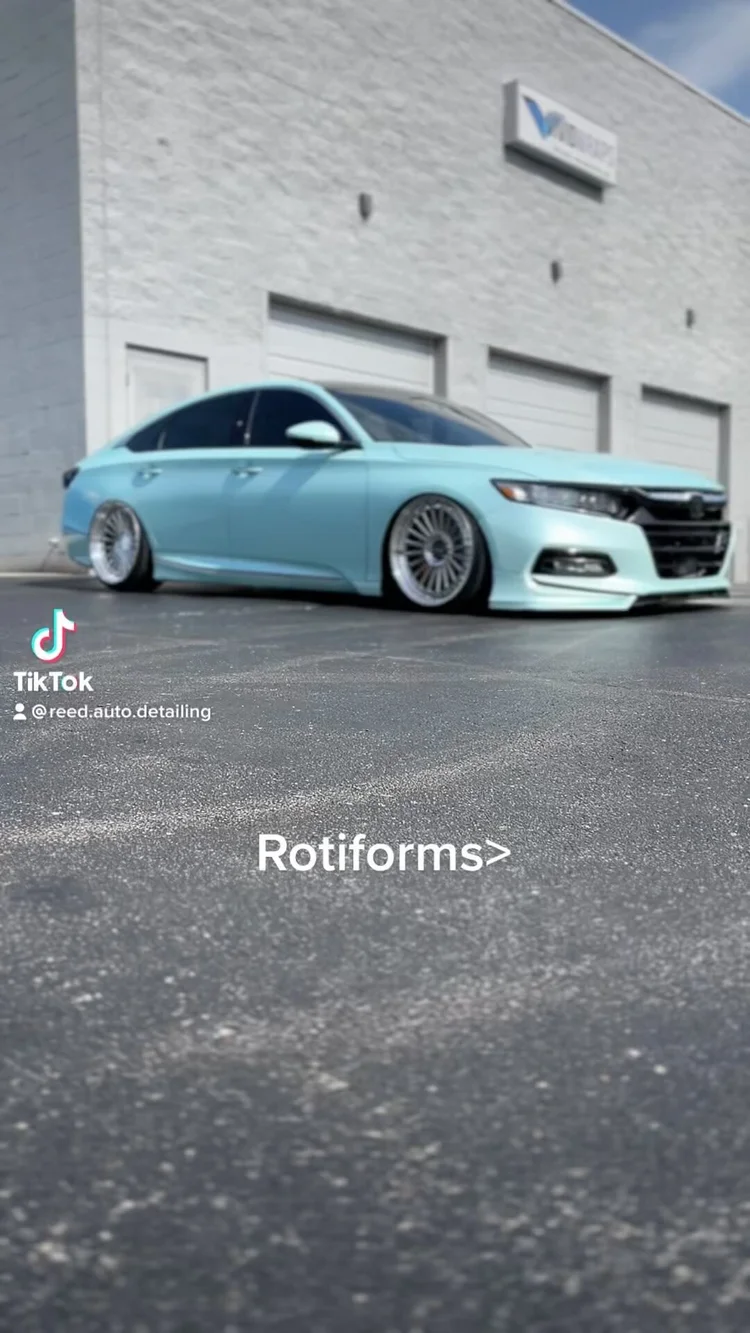 Slammed Honda Accord on Rotiform wheels