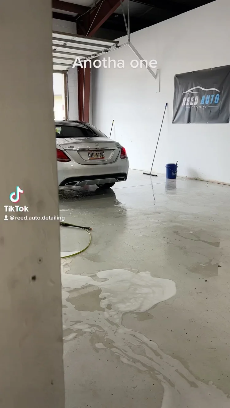 Mercedes C-Class rear after a wash