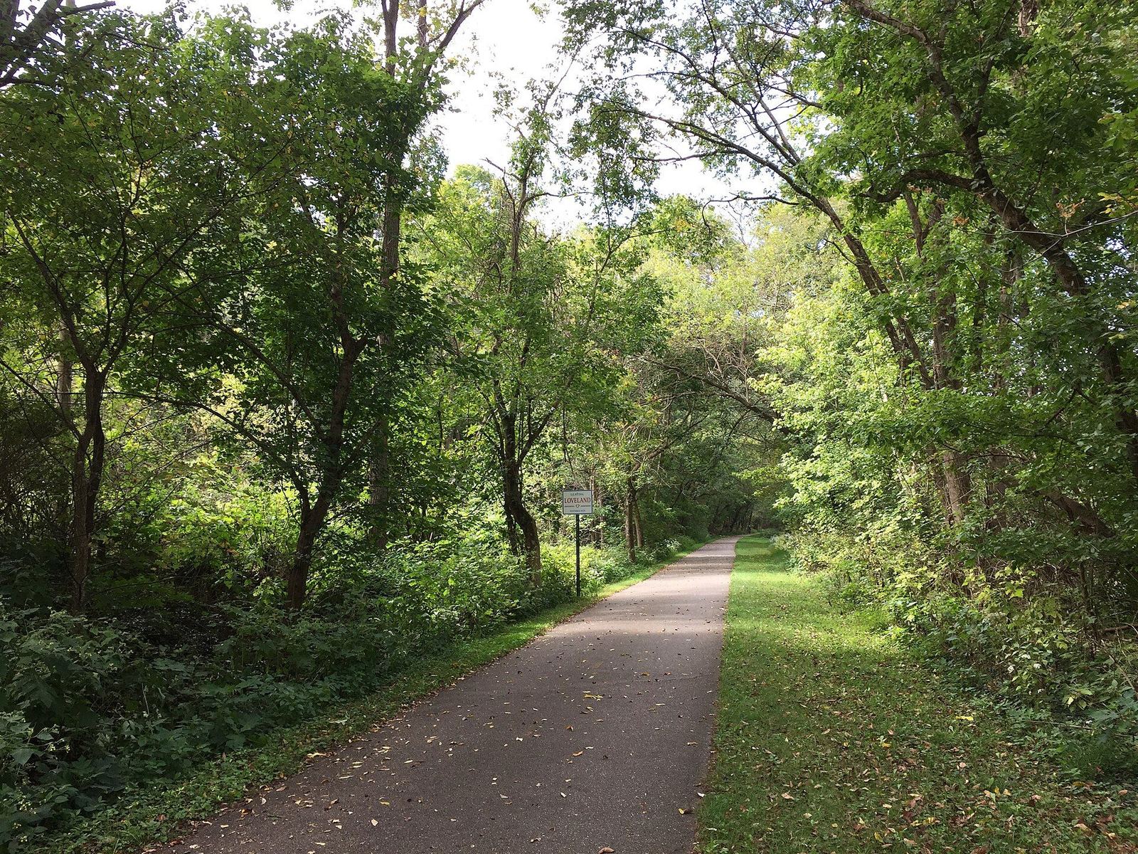 Little Miami Scenic Trail through the trees near Loveland, Ohio
